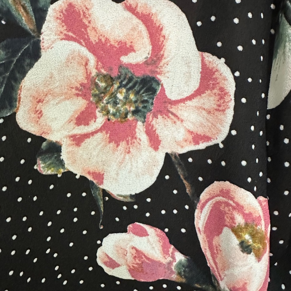 Spense Black Floral Blouse - Picture 3 of 5
